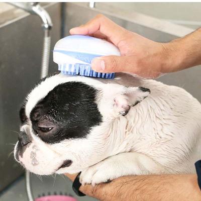 China Suitable Cat Bath Rubber Comb Hair Dog Pets Cats Fur Small Grooming Massaging Brush Rubber Brush For Dogs for sale