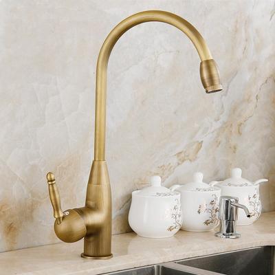 China Metered Faucets Kitchen Faucets Deck Mounted Mixer Tap Crane Antique Brass Kitchen Faucet 360 Degree Rotation Spray Mixer Tap for sale