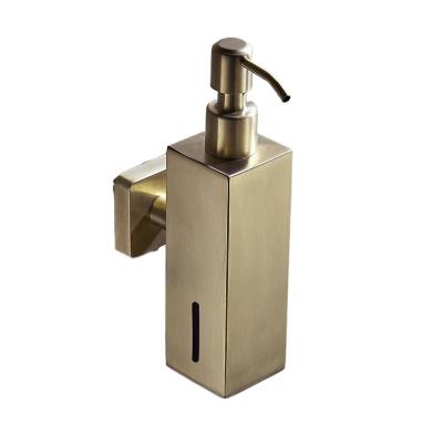 China Mediterranean Wall Mounted Antique Bronze Soap Dispenser Square Bathroom Liquid Dispenser ELM328A for sale