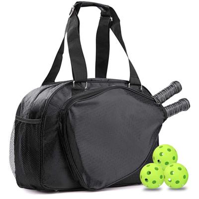 China Sporty Durable Tennis Tote Bag Lady's Pickle Ball Bag Paddle Racket Portable Black Pickle Hot Selling Travel for sale