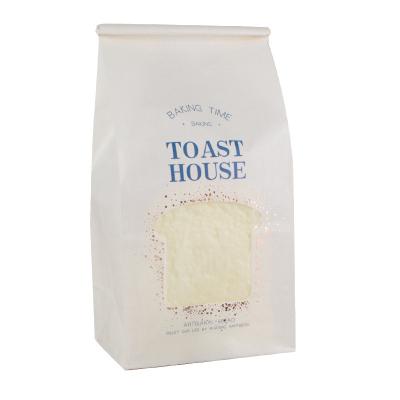 China Custom Brown Paper Square Skylight Disposable Toaster Bottom Processing Bag for sale