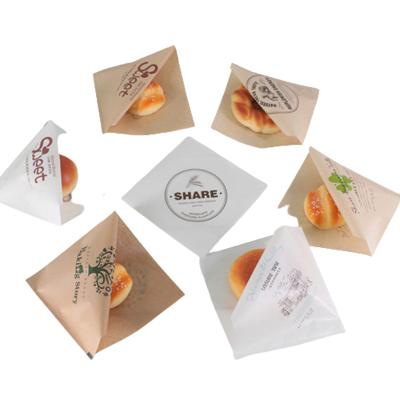 China Disposable Bread Bag For Baking Fried Food Brown Paper Toast Bag for sale