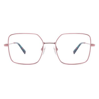 China Fashionable Highest Quality Big Fashionable Glasses With Alert Metal Alloy Frame for sale