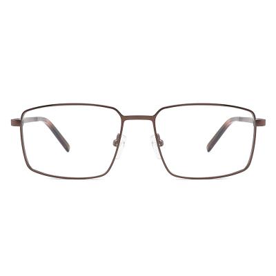 China Trendy Hot Selling Cheap Fashion Metal Modern Design Brown Eyeglasses Frames for sale