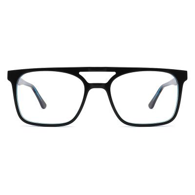 China Fashion Acetate Square Glass Frames Mens Womens Optical Glass Frames for sale