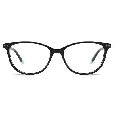 China Trendy Classic Fashion Design Acetate Glasses Frame Vintage Unisex Simple Frame Glasses for sale