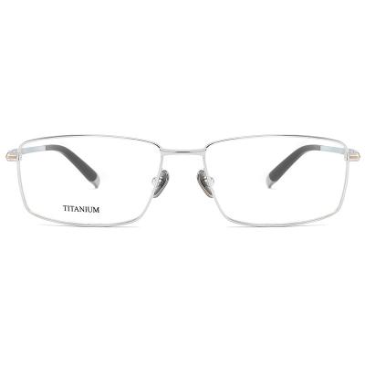 China Fashionable Full Glass Frame Business Men Ultralight Pure Titanium Frame for sale