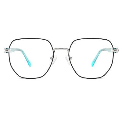 China Fashionable Classic Metal Simple Glasses Frame Metal Neutral Optical Fashion Glass High End Frame for sale