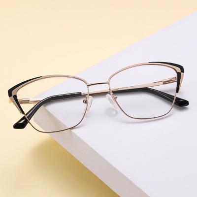 China Blue Lightweight Metal Eyewear Frames Moomin Protective Spectacle Frame Optical Reading Glass for sale