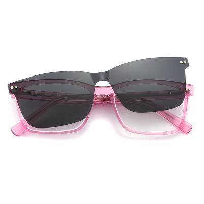 China Fashionable Customizable Frame Sunglasses Material Acetate Colors Magnetic Frame for sale