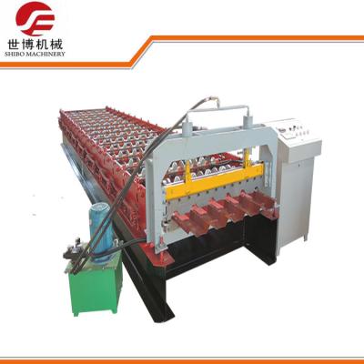 China Steel Wall Sheet IBR Trapezoidal Sheet Roll Forming Machine PPGI / GI Materials for sale