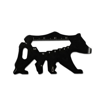 China Multifunctional EDC S/S Combination Tool Multifunctional Outdoor Durable Card 15 in 1 Beautiful Fine Blank Multifunctional Polar Bear Tool Card for sale