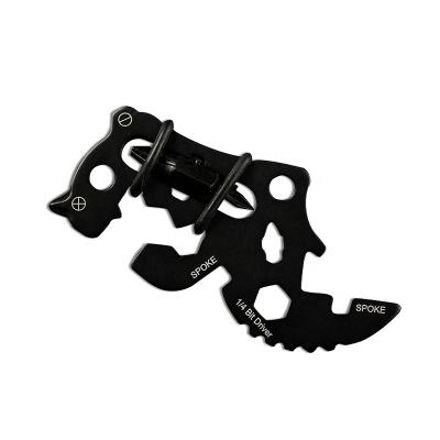 China Multifunctional Innovative 14 in 1 Bicycle Spoke Key Combination EDC Tool Rhino Outer Shape Tool Universal Fine Punch Card for sale