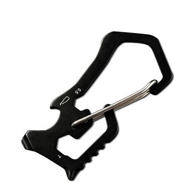 China Wholesale Innovative Multifunctional 6 in 1 Bicycle Spoke Key Combination EDC Tool Outdoor Universal Fine Tool Punch Card for sale