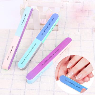 China 2021 New Half Moon Sponge Nail Folder H100/100 Design Sponge Manicure Ready Nail Art TOOL Double Side New Design Sponge Manicure Tools Nail Folder for sale