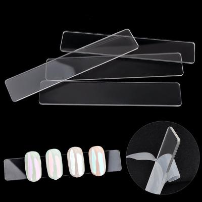 China Nail Beauty Salon NEW 2021 Clear 10pcs/bag Nail Tips Display Stand Holder Strip For False Nail Polish Tips Show With Protective Film for sale