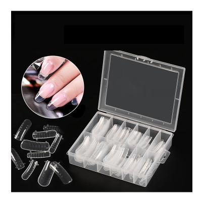 China 120Pcs/box Poly Nail Extension Non-Toxic Nail Builder Gel Double Shapes Nail Extension Tips for sale