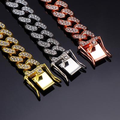 China FASHIONABLE Wholesale Price 18K Gold Plated Micro Miami Inlaid Cubic Zircon Anklet Hip Hop Cuban Link Chain for sale