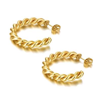 China Wholesale TRENDY good quality 18k gold plated stainless steel fashion statement earrings for women for sale