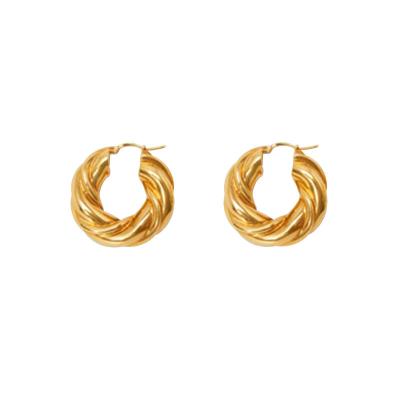 China Wholesale TRENDY good quality 18k gold plated stainless steel fashion earrings for women for sale