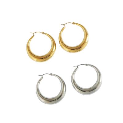 China Wholesale TRENDY good quality 18k gold plated stainless steel fashion stud earrings for women for sale