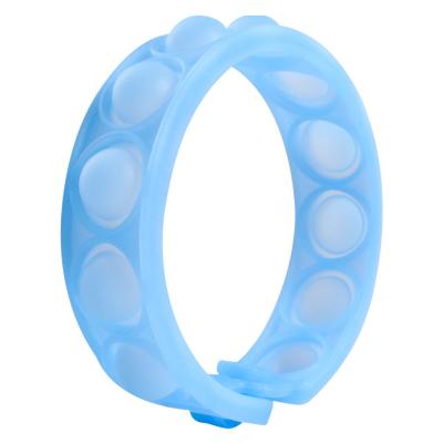 China Push Bubble Wrist Strap Silicone Relaxation Wristband Finger Squeeze Restless Person Sensory Bracelet for sale