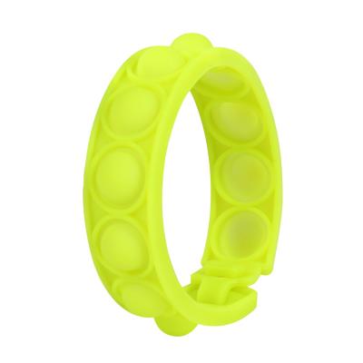 China Silicone Noise Stirring Person Toy Bubble Press Rainbow Silicone Bangle Edition Wristband for sale