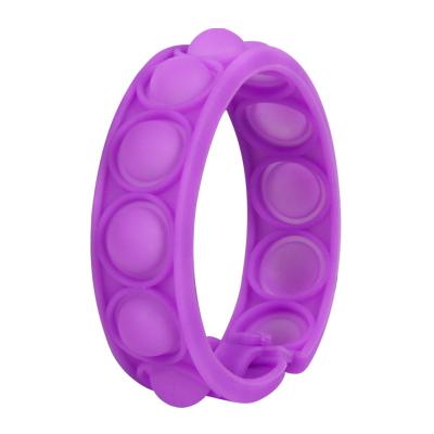 China Kids Sensory Toy Pop Fidget Silicone Gift Push Stress Reliever Bubble Pop Bracelet for sale