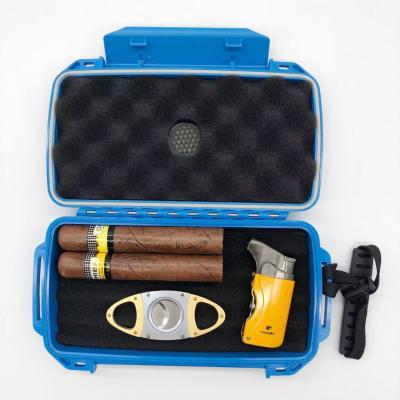 China Waterproof Airtight Durable Cigar Travel Cigar Case Humidor Portable Container Moistureproof/Dustproof/Waterproof Case Holds 5 Cigars for sale