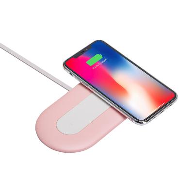 China Newest Wireless Charger 2 in 1 Fast Wireless Charger Charging Station for 2 Iphones or 1 Iphone and 1 Airpods or Airpods pro at the same time for sale