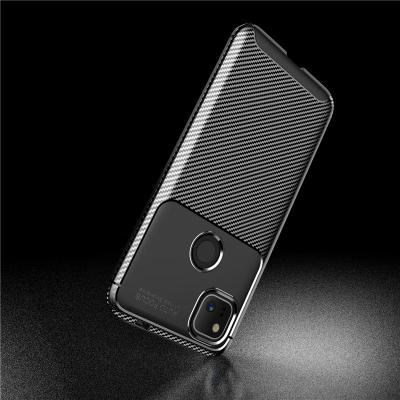 China Soft tpu Carbon Fiber Laudtec Frosted Soft TPU Case For Google Pixel 4A Slim Matte Rubber Gel Skin Cover For Google Model Case for sale