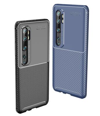 China New TPU Carbon Fiber Material Soft Tpu Laudtec Back Cover Phone Case For Xiaomi MI Note 10 for sale