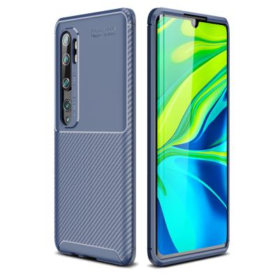 China New TPU Carbon Fiber Material Soft Tpu Laudtec Back Cover Phone Case For Xiaomi CC9 Pro Note 10 for sale