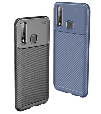 China New TPU Carbon Fiber Material Soft Tpu Laudtec Back Cover Phone Case For Vivo U3 Y19 for sale