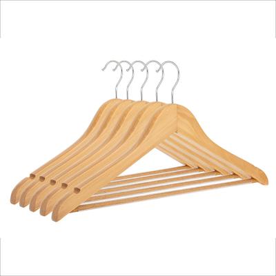 China Wholesale Modern Fashion Custom High Quality Non-slip Shoulder Garment Luxury Wooden Coat Hanger for sale