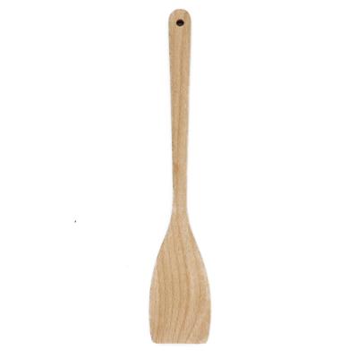 China Smooth Healthy Edges Non Stick Beech Durable Kitchen Cooking Household Set Ware Wooden Spatula for sale