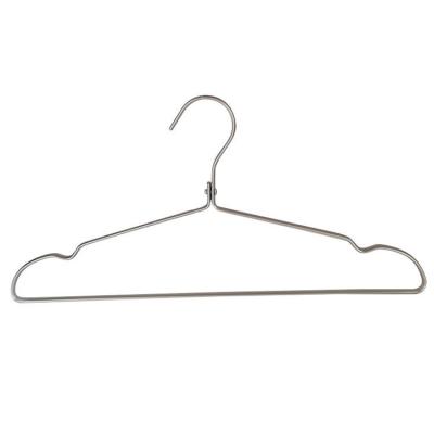 China Wholesale Flat Lightweight Aluminum Metal Coat Clothing Hanger for sale