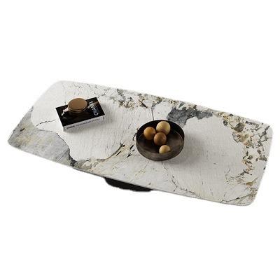 China Modern Stainless Steel Base Side Italian Furniture Living Room Marble Coffee Table for sale