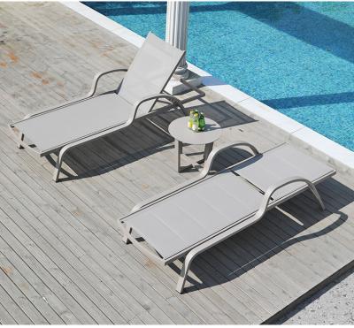 China Pool Beach Sun Sofa Daybed Folding Bed Modern Aluminum Aluminum Daybed for sale