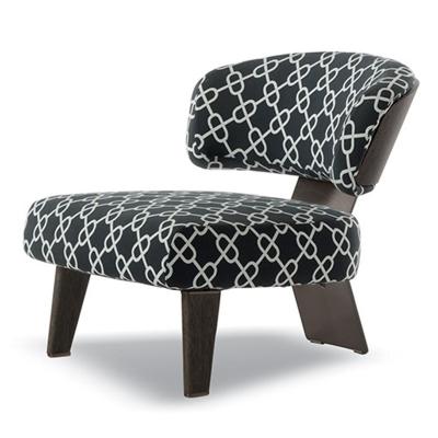 China Modern Italian Fabric Lounge Chair Stainless Steel Legs Modern Italian Lounge Chair Wood Accent Chairs for sale