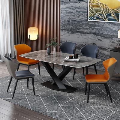 China Modern Home Modern Metal Table Sets Dining Room Furniture Marble Dining Table for sale