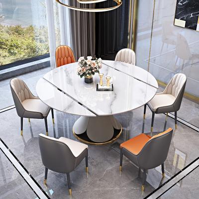 China New Design Adjustable Dining Table and Chair (Other) Rectangular Marble Dining Table and Chair Dining Table for sale