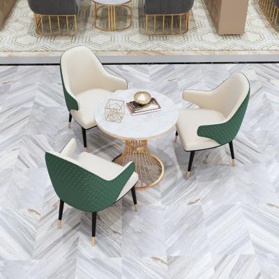 China Nordic marble chair customized modern leisure dining table and chair combination leisure table for sale