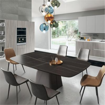 China Modern Slate Modern Minimalist Dining Table and Chairs Light Home Luxury Rectangular Dining Table for sale