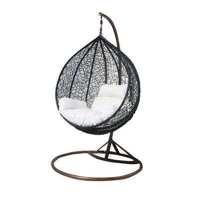 China Factory direct sales modern rattan swing hanging outdoor egg swing chairs for patio for sale