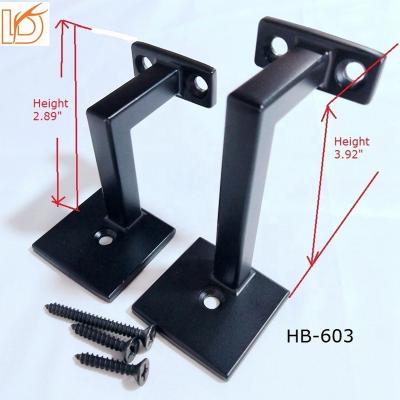 China LD Popular Indoor Modern Metal Railing Bracket With Square Base For Wooden Post Railing Support (HB-603) for sale