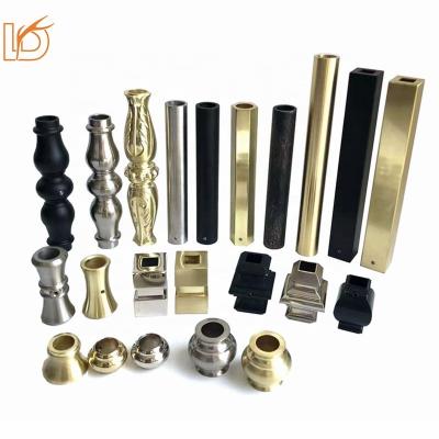 China LD Modern Metal Stair Parts for Decorative Square and Round Wrought Iron Stair Balusters / Pins -- Baluster Sockets and Hinges for sale