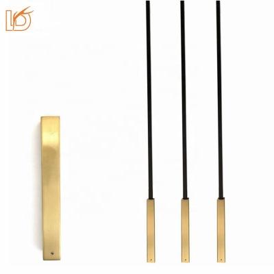 China Contemporary LD Brass-plated Metal Stair Parts For Decorative Square Wrought Iron Stair Spindle -- Baluster Sleeve for sale