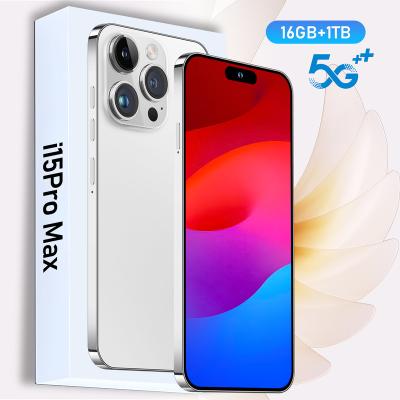 China Dual SIM Card HOt Drop shipping Original i15 Pro Max Unlocked 5G Smartphone 16GB+1TB 6800mah Type-C Quick Charge Dual SIM Android 13 Cellphone for sale