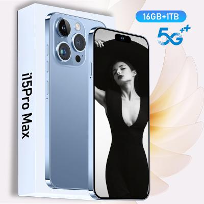 China Dual SIM Card Brand New 5G Smartphone i15 Pro Max 6.8. inch Full Screen 16+1TB Android Mobile Phones With Face ID Original Unlocked Cell Phone for sale